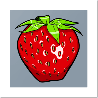 Strawberry BADGE Small Left Breast Logo Posters and Art